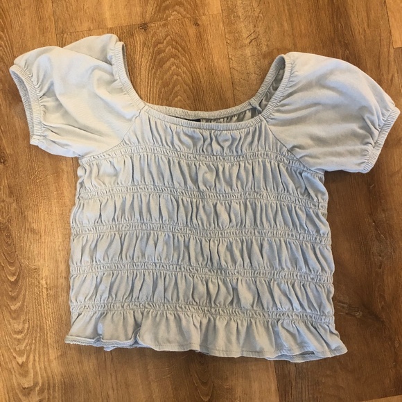 Other - Girls’ light blue ruched short sleeve top